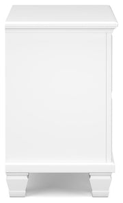 Fortman King Panel Storage Bed, Dresser and Nightstand in White - PKG023778
