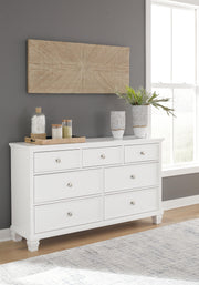 Fortman King Panel Storage Bed with Dresser in White - PKG023775