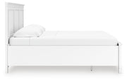 Fortman King Panel Storage Bed with Mirrored Dresser in White - PKG023776