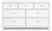 Fortman Queen Panel Storage Bed with Dresser in White - PKG023770