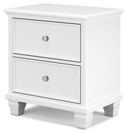 Fortman Twin Panel Storage Bed, Dresser and Nightstand in White - PKG023788