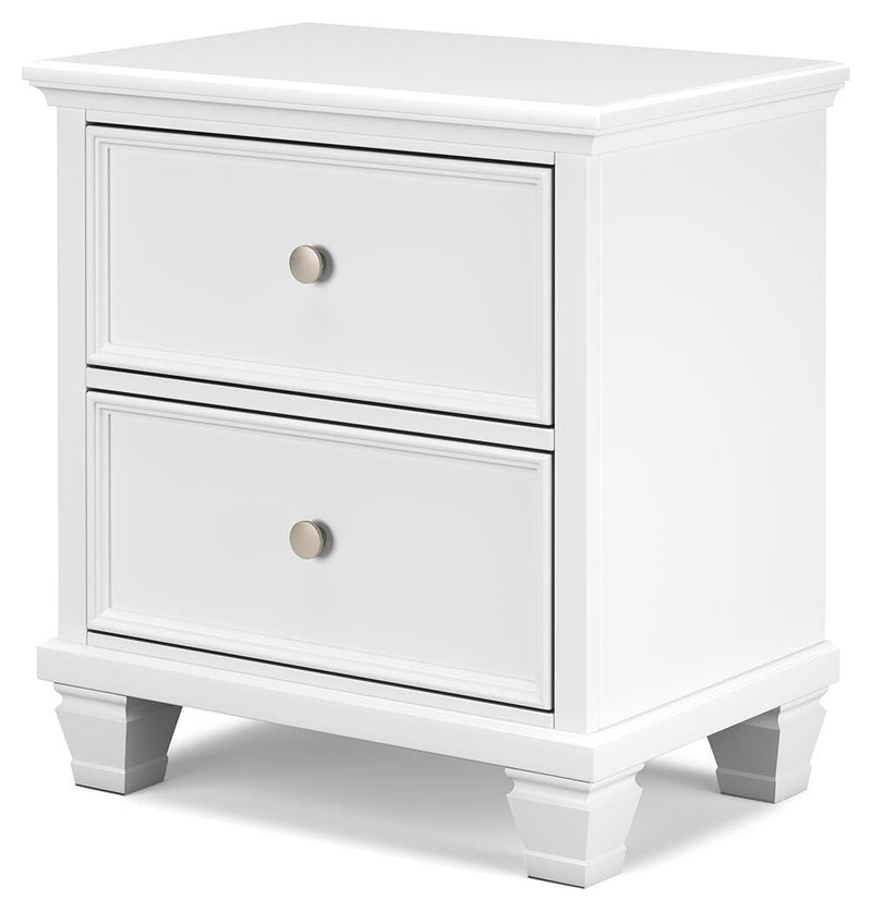 Fortman Twin Panel Storage Bed, Dresser and Nightstand in White - PKG023788