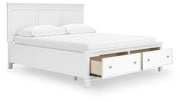 Fortman White California King Panel Storage Bed - B680B23