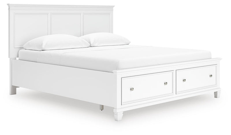 Fortman White California King Panel Storage Bed - B680B23
