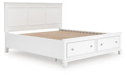 Fortman White California King Panel Storage Bed - B680B23