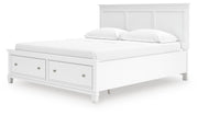 Fortman White California King Panel Storage Bed - B680B23