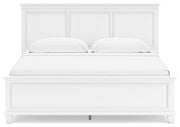 Fortman White King Panel Bed, Dresser and 2 Nightstands - B680B15