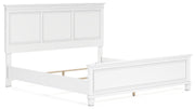 Fortman White King Panel Bed, Dresser and 2 Nightstands - B680B15
