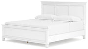 Fortman White King Panel Bed, Dresser and 2 Nightstands - B680B15
