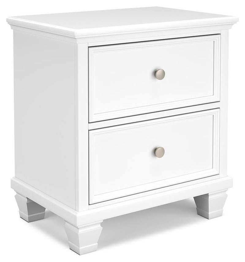 Fortman White King Panel Bed, Dresser and 2 Nightstands - B680B15