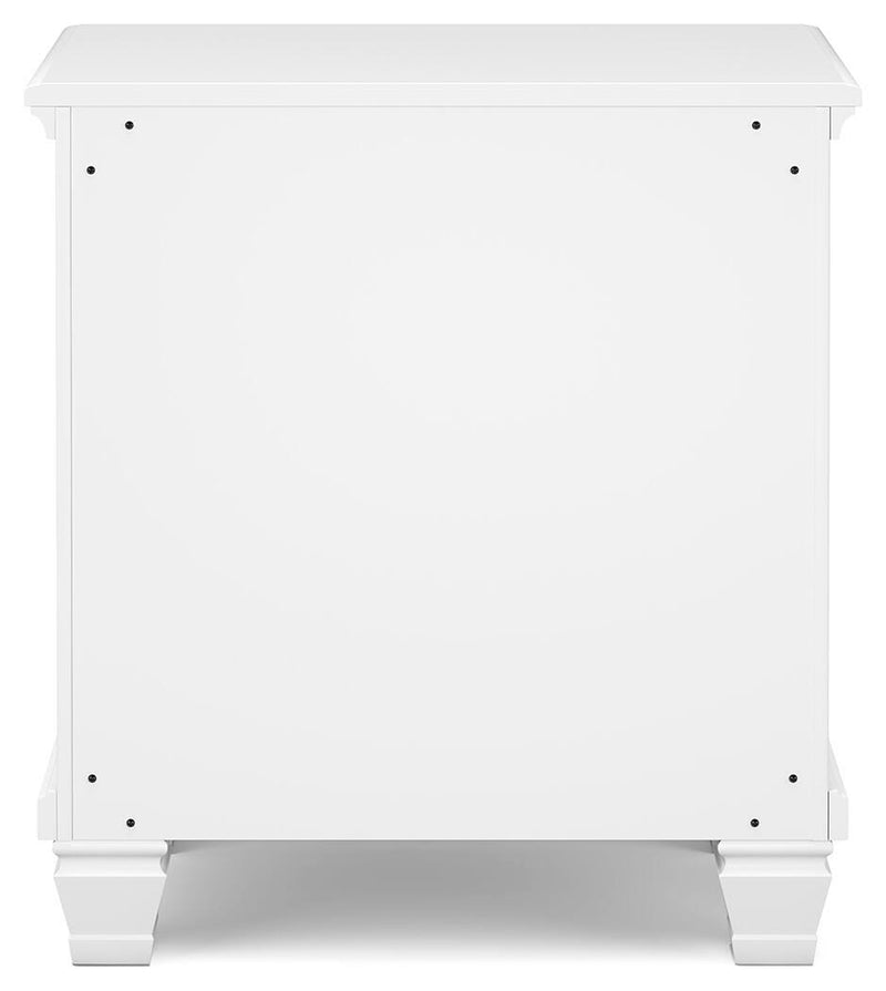 Fortman White King Panel Bed, Dresser and 2 Nightstands - B680B15