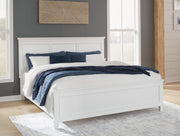 Fortman White King Panel Bed, Dresser and 2 Nightstands - B680B15