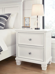 Fortman White King Panel Bed, Dresser and 2 Nightstands - B680B15