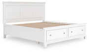 Fortman White King Panel Storage Bed - B680B22