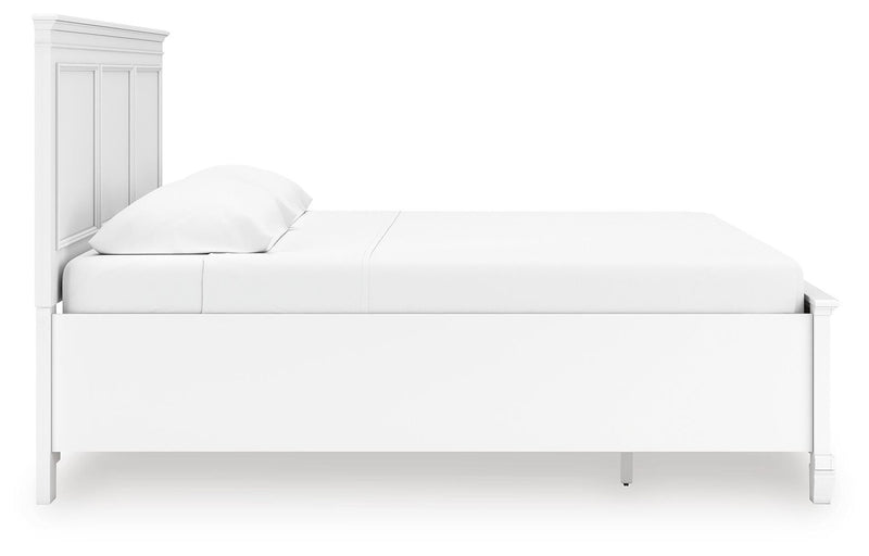 Fortman White King Panel Storage Bed - B680B22