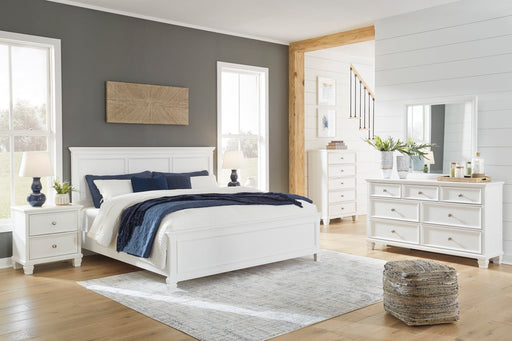Fortman White Panel Bed - Gate FurnitureFull Bed
