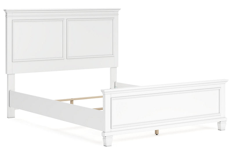Fortman White Queen Panel Bed - Gate FurnitureQueen Bed