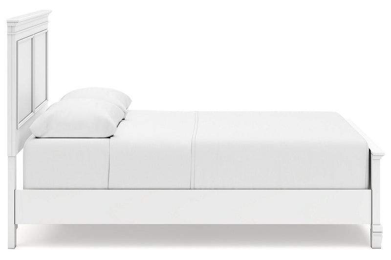 Fortman White Queen Panel Bed - Gate FurnitureQueen Bed