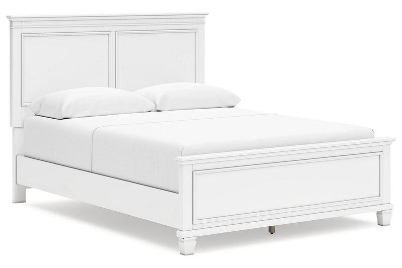 Fortman White Queen Panel Bed - Gate FurnitureQueen Bed