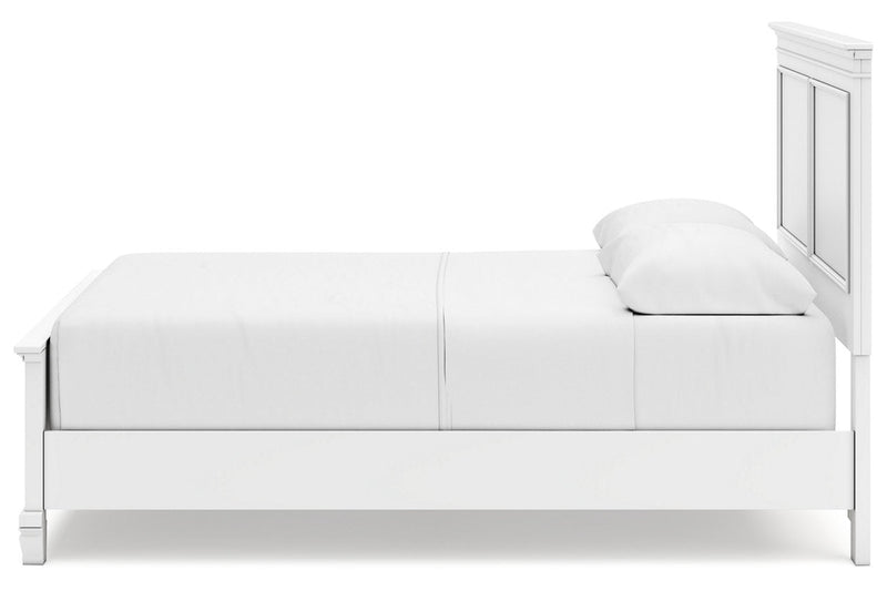 Fortman White Queen Panel Bed - Gate FurnitureQueen Bed