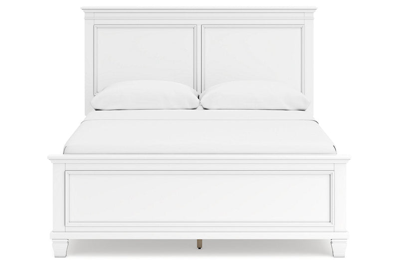 Fortman White Queen Panel Bed - Gate FurnitureQueen Bed
