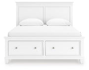 Fortman White Queen Panel Storage Bed - B680B20