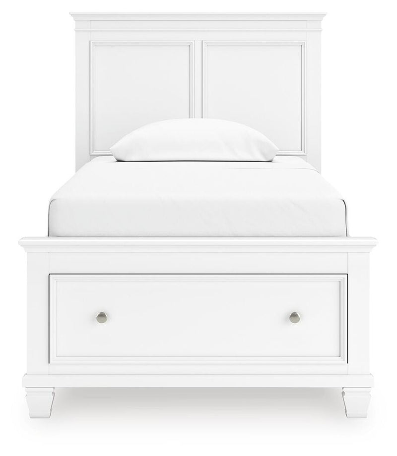 Fortman White Twin Panel Storage Bed - B680B24