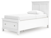 Fortman White Twin Panel Storage Bed - B680B24