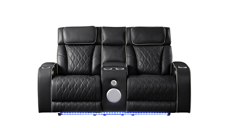 Fortuner Loveseat Black - Fortuner Loveseat Black