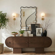 Foundry 24" W x 36" H Iron Frame Mirror in Black - 66007Black-M