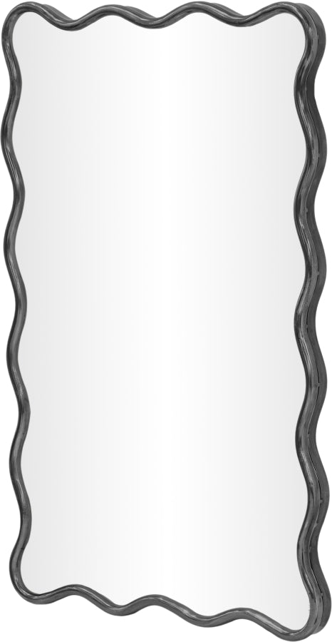 Foundry 24" W x 36" H Iron Frame Mirror in Black - 66007Black-M