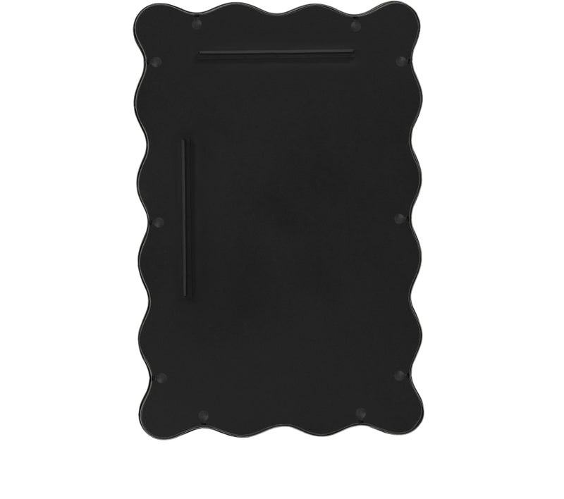 Foundry 24" W x 36" H Iron Frame Mirror in Black - 66007Black-M