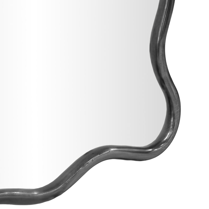 Foundry 24" W x 36" H Iron Frame Mirror in Black - 66007Black-M