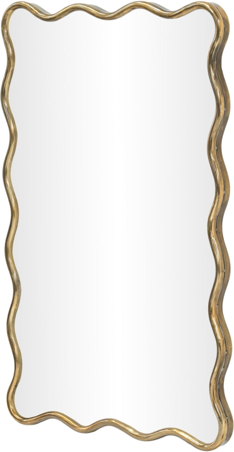 Foundry 24" W x 36" H Iron Frame Mirror in Gold - 66007Gold-M