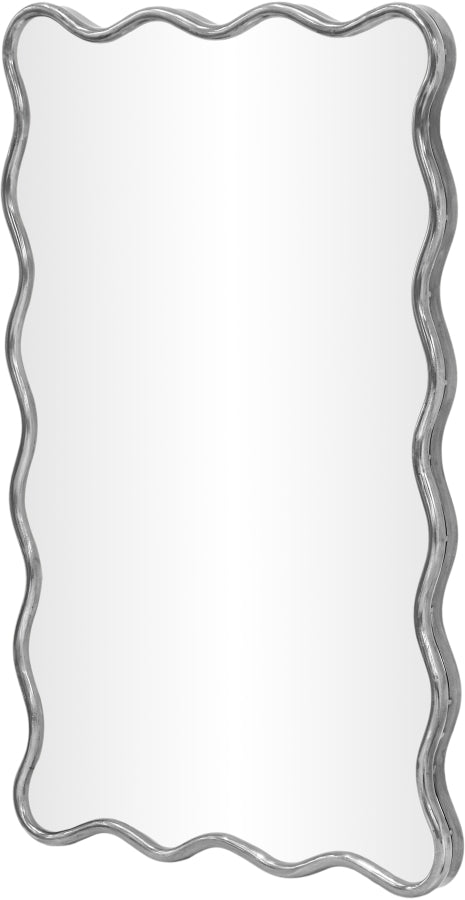 Foundry 24" W x 36" H Iron Frame Mirror in Silver - 66007Silver-M