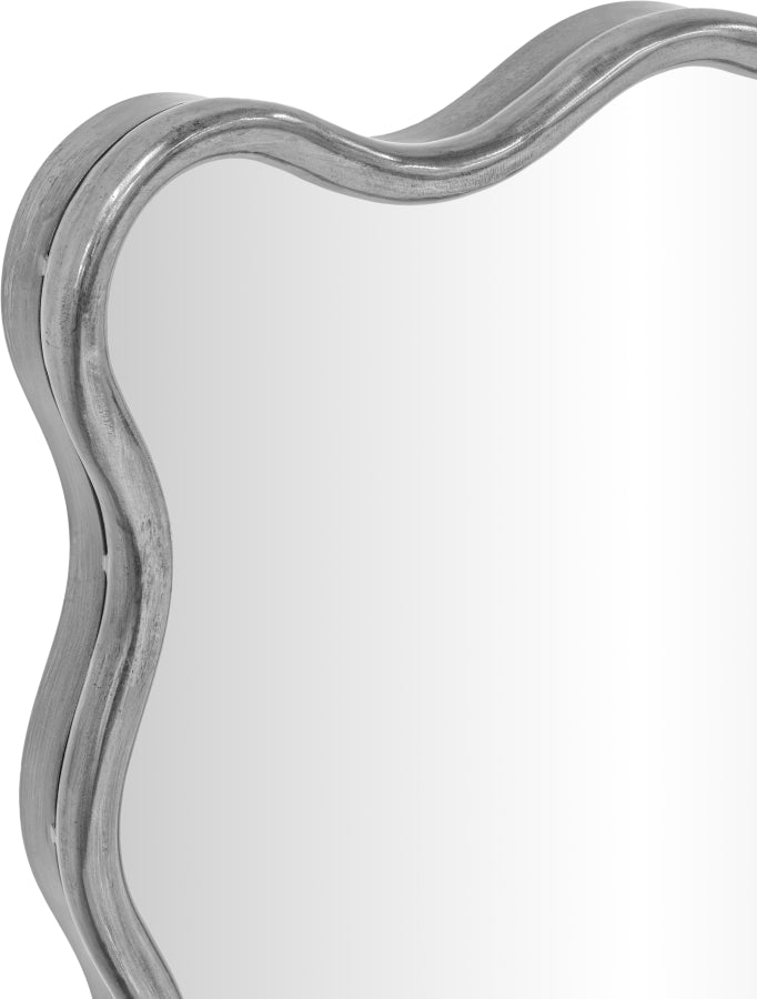 Foundry 24" W x 36" H Iron Frame Mirror in Silver - 66007Silver-M