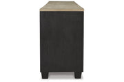 Foyland Black/Brown 83" TV Stand with Electric Fireplace - Gate FurnitureTV Stand