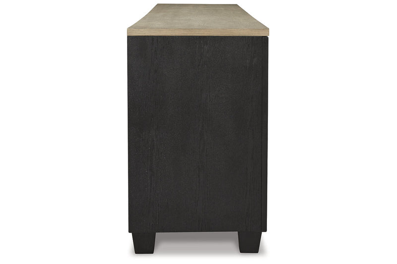 Foyland Black/Brown 83" TV Stand with Electric Fireplace - Gate FurnitureTV Stand