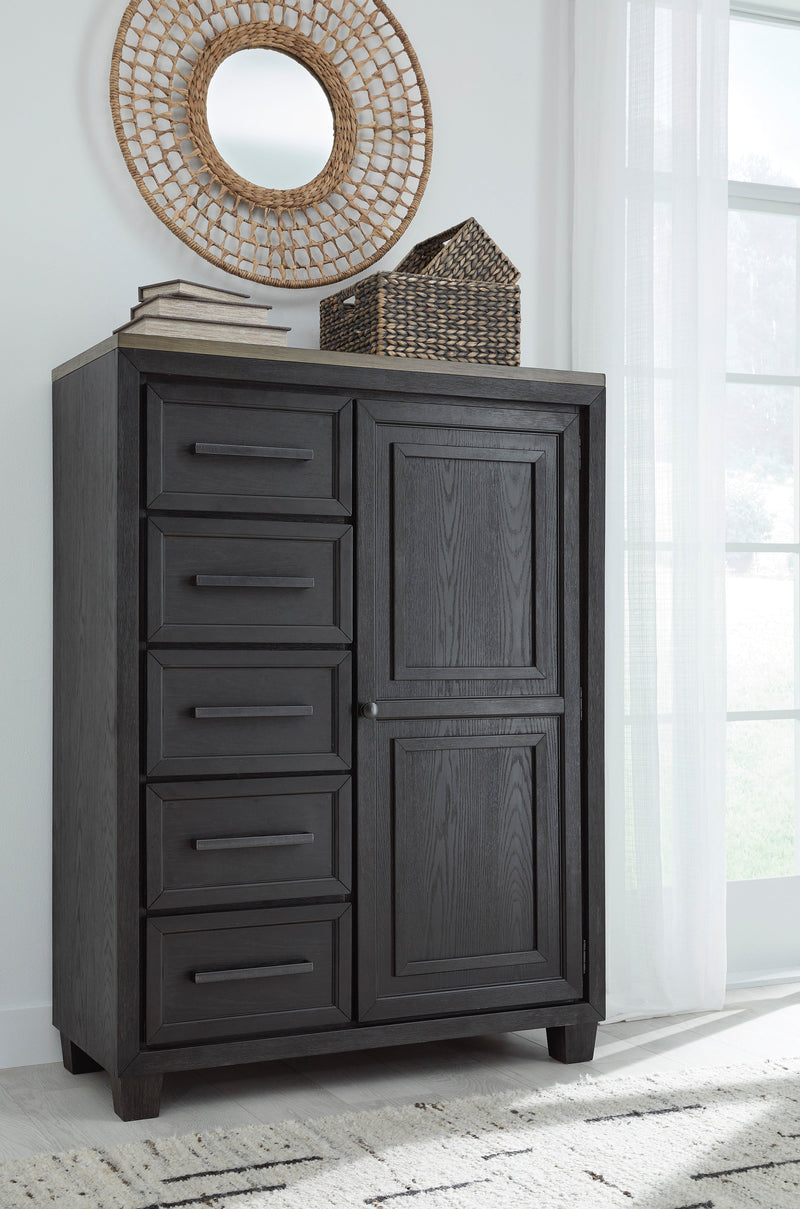 Foyland Black/Brown Footboard Storage Platform Bedroom Set - Gate FurnitureBedroom Set