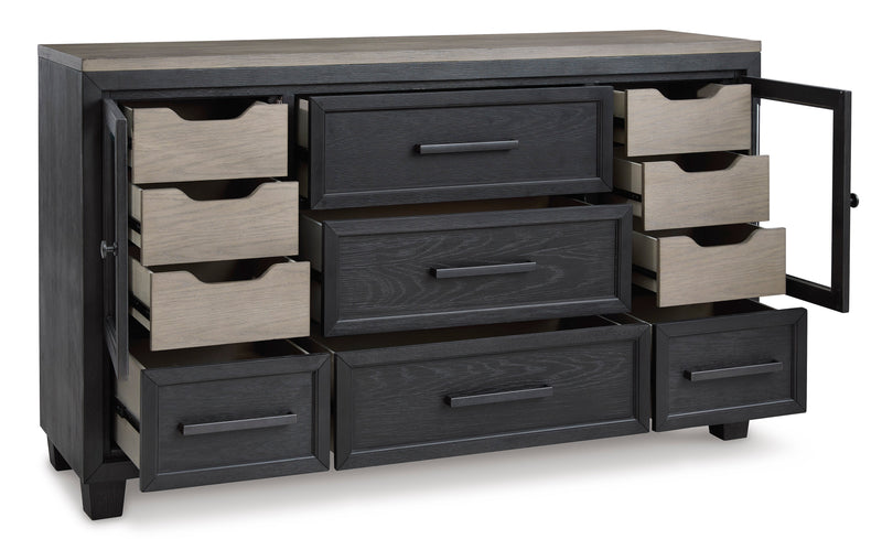 Foyland Black/Brown Footboard Storage Platform Bedroom Set - Gate FurnitureBedroom Set