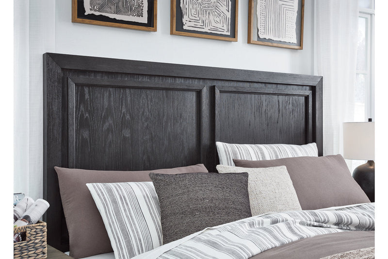 Foyland Black/Brown Queen Panel Storage Bed - Gate FurnitureQueen Bed