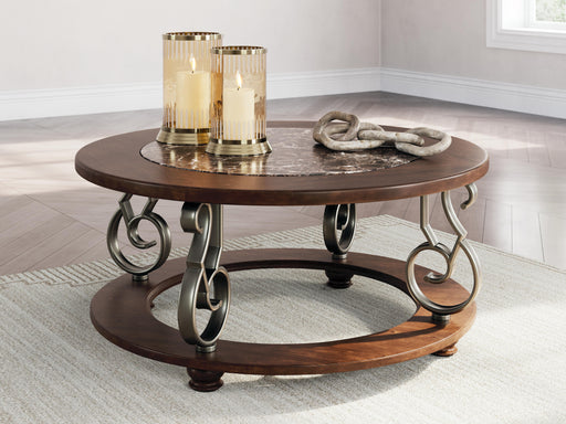 Frallyn Dark Brown Coffee Table - T623-8