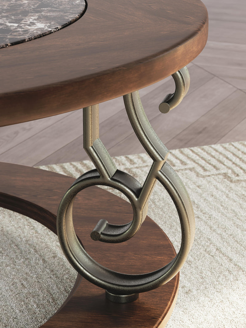 Frallyn Dark Brown Coffee Table - T623-8