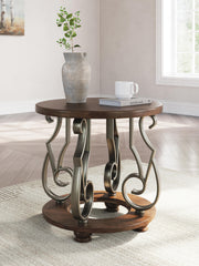 Frallyn Dark Brown End Table - T623-6