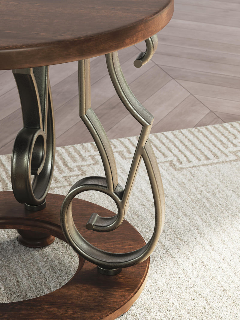 Frallyn Dark Brown End Table - T623-6