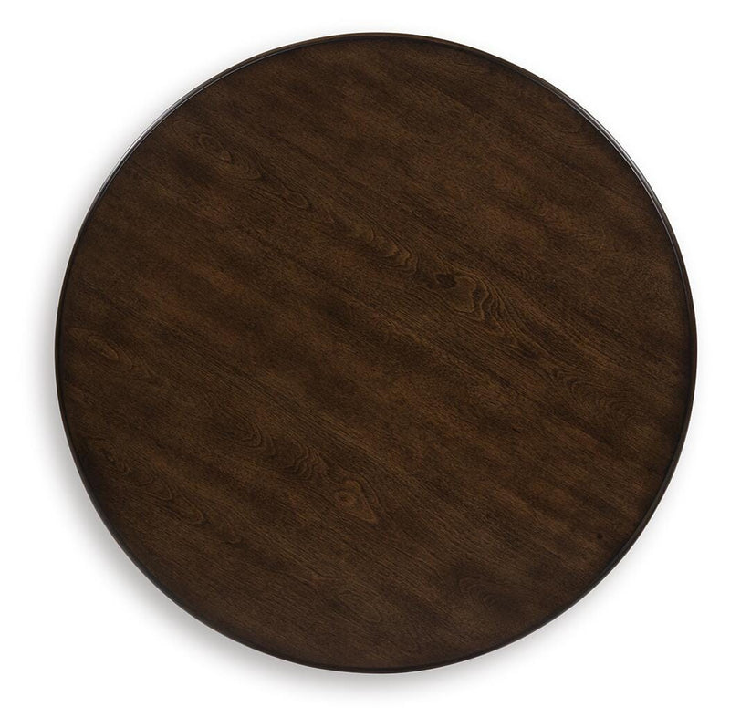 Frallyn Warm Brown Coffee Table and 2 Ends - T623T1