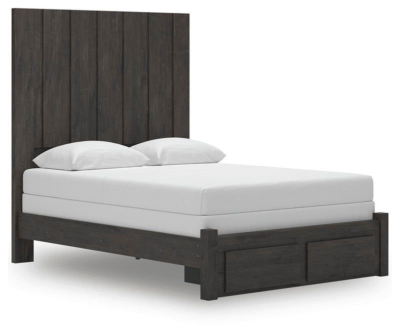 Fraluna Charcoal Queen Panel Storage Bed - PCB3370B4