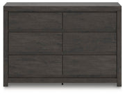 Fraluna King Panel Bed and Dresser in Charcoal - PKG021668