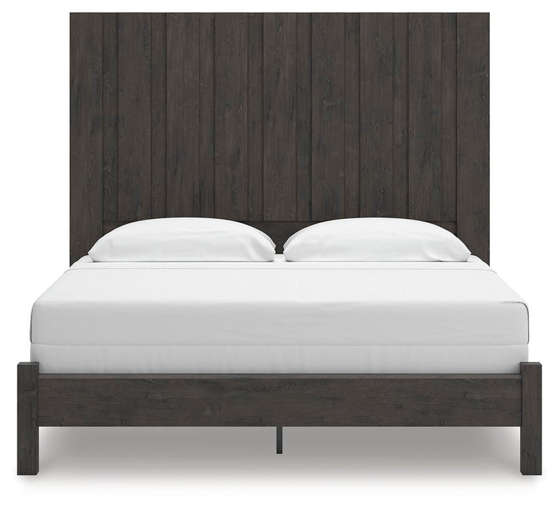 Fraluna King Panel Bed and Dresser in Charcoal - PKG021668