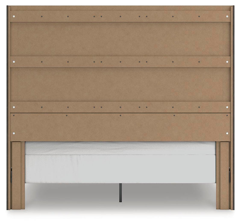 Fraluna King Panel Bed and Dresser in Charcoal - PKG021668
